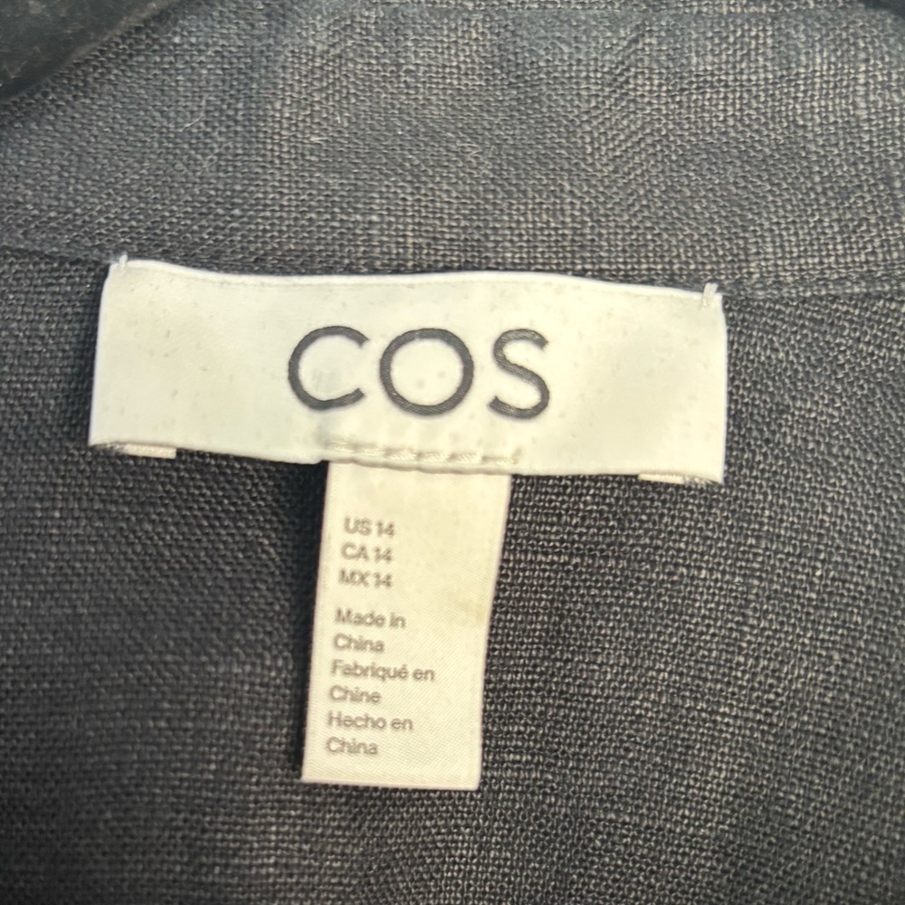 COS Black Short-Sleeve Button Front Shirt - Picture 2 of 3